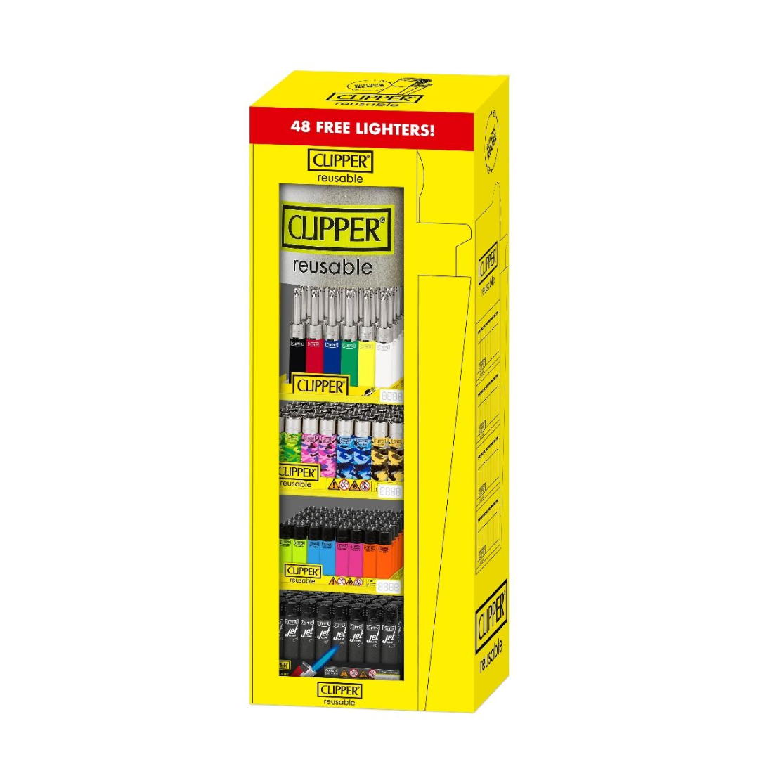 Clipper 4 tier lighter display